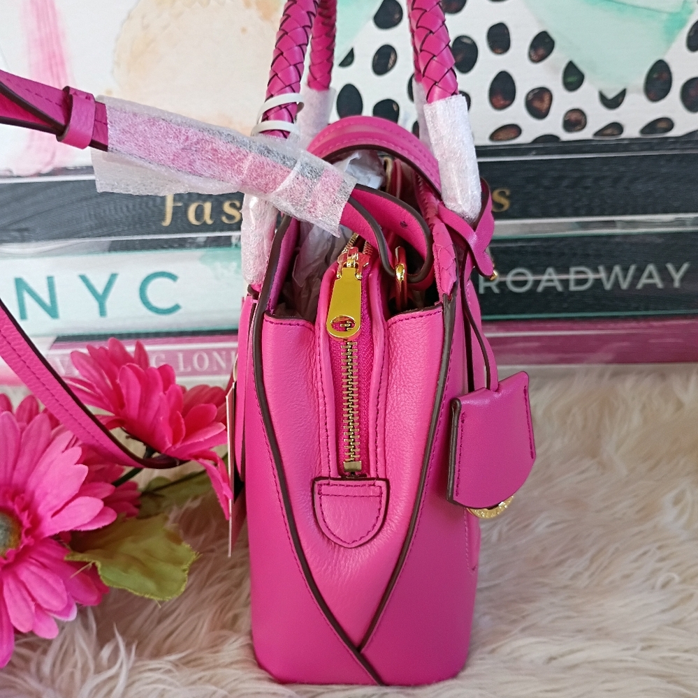 Radley London Hot Pink/Coulis Leather Liverpool Street Small Multiway Satchel - Picture 5 of 16